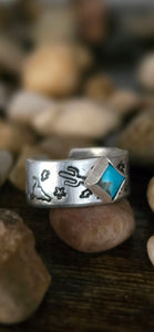 Square Turquoise Rings