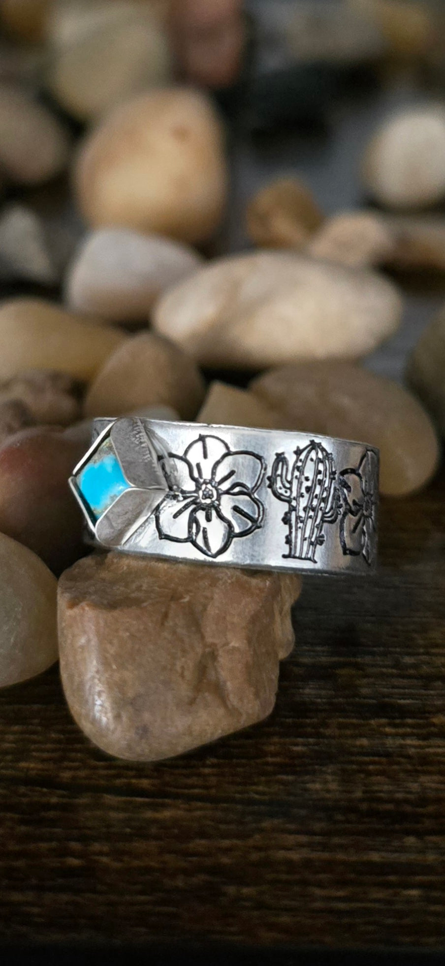 Square Turquoise Rings