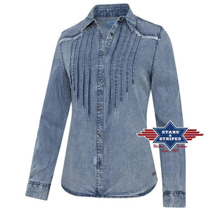 Western Blouse-Blue